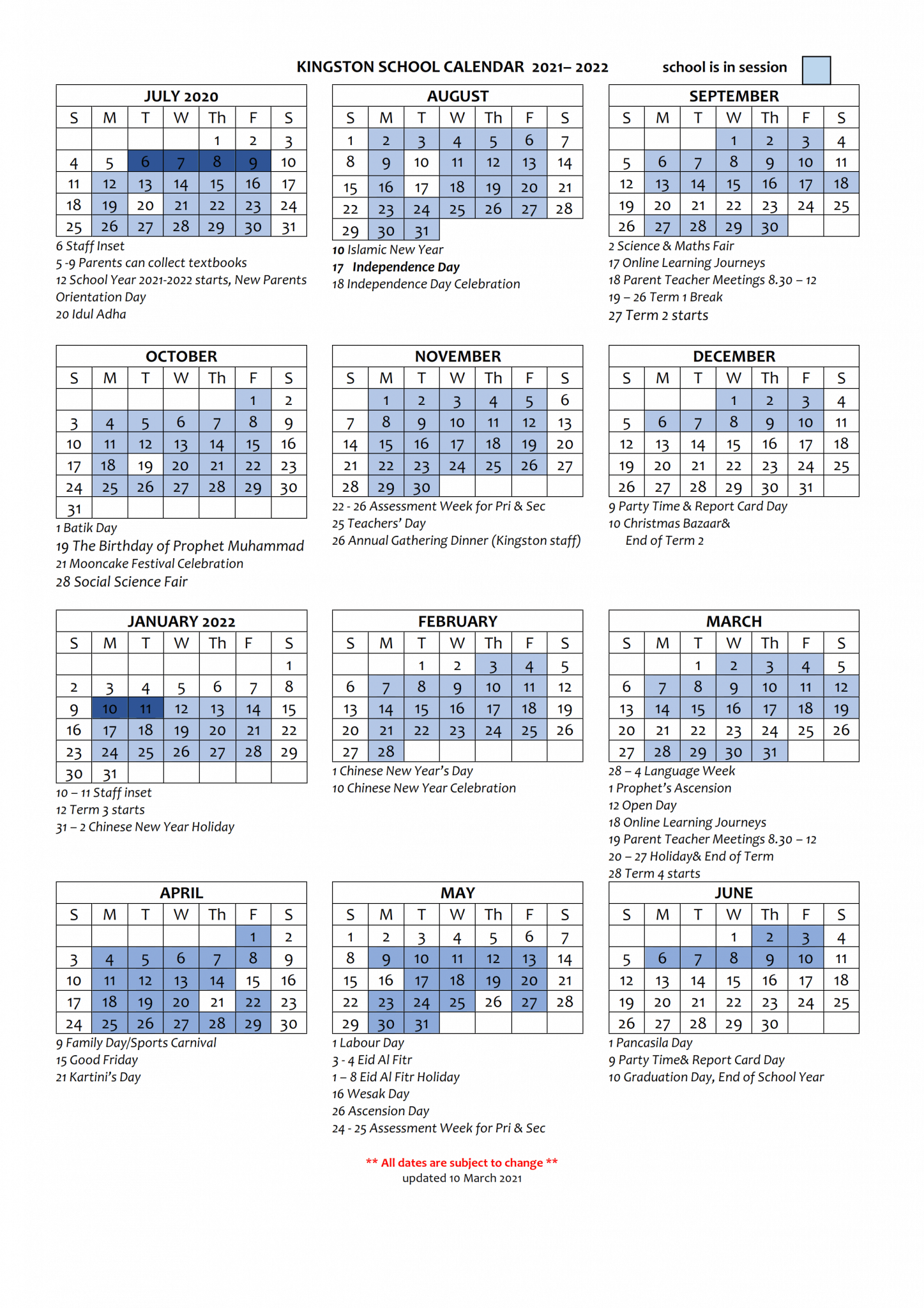 Events Calendar | Kingston